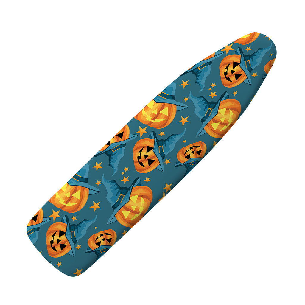Pumpkin With Witch Hat Pattern Print Ironing Board Cover