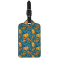 Pumpkin With Witch Hat Pattern Print Luggage Tag
