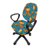 Pumpkin With Witch Hat Pattern Print Office Chair Cover