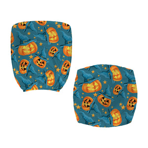 Pumpkin With Witch Hat Pattern Print Office Chair Cover