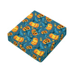 Pumpkin With Witch Hat Pattern Print Outdoor Seat Cushion Cover
