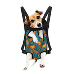 Pumpkin With Witch Hat Pattern Print Pet Carrier Backpack