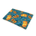 Pumpkin With Witch Hat Pattern Print Pet Cooling Mat Cover