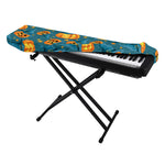 Pumpkin With Witch Hat Pattern Print Piano Keyboard Cover