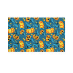 Pumpkin With Witch Hat Pattern Print Polyester Flag