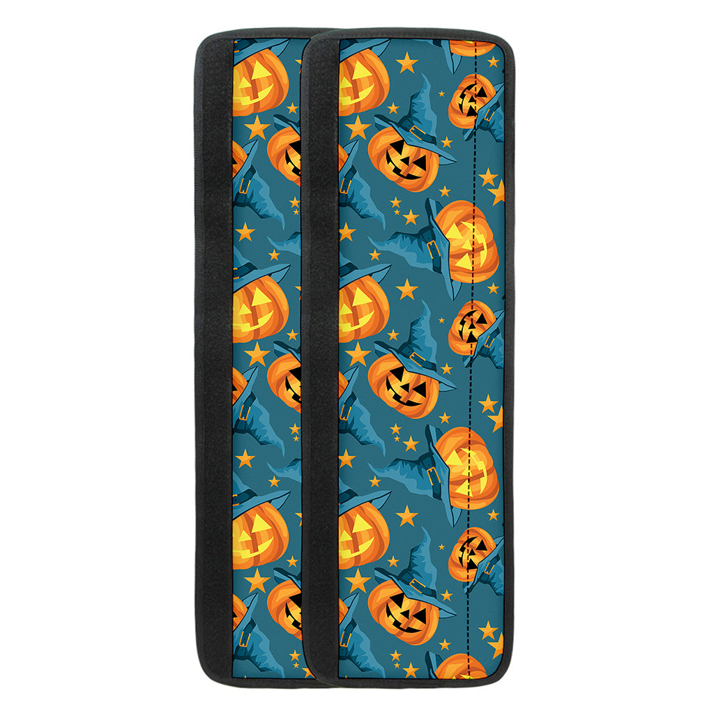 Pumpkin With Witch Hat Pattern Print Refrigerator Handle Covers