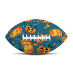 Pumpkin With Witch Hat Pattern Print Rugby Ball