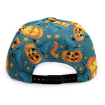 Pumpkin With Witch Hat Pattern Print Snapback Cap