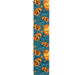 Pumpkin With Witch Hat Pattern Print Table Runner