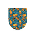 Pumpkin With Witch Hat Pattern Print Toilet Lid Cover