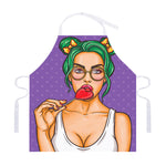 Punk Girl And Lollipop Print Adjustable Apron