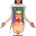 Punk Girl And Lollipop Print Adjustable Apron