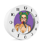 Punk Girl And Lollipop Print Alarm Clock