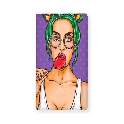 Punk Girl And Lollipop Print Baby Crib Sheet