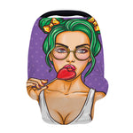 Punk Girl And Lollipop Print Baby Seat Cover
