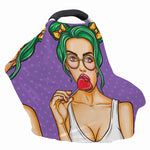 Punk Girl And Lollipop Print Baby Seat Cover