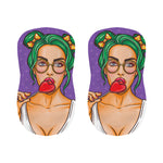 Punk Girl And Lollipop Print Bar Stool Covers