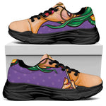 Punk Girl And Lollipop Print Black Chunky Shoes