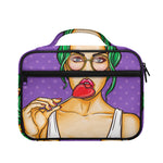 Punk Girl And Lollipop Print Briefcase Bible Bag
