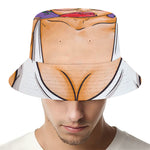 Punk Girl And Lollipop Print Bucket Hat