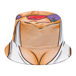 Punk Girl And Lollipop Print Bucket Hat