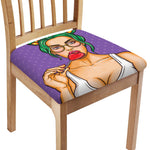 Punk Girl And Lollipop Print Chair Cushion Cover