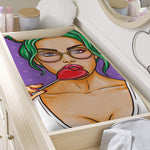 Punk Girl And Lollipop Print Changing Pad Cover