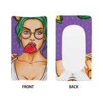 Punk Girl And Lollipop Print Changing Pad Cover