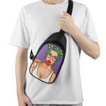 Punk Girl And Lollipop Print Chest Bag