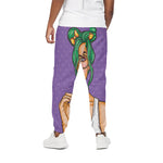 Punk Girl And Lollipop Print Cotton Pants