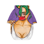 Punk Girl And Lollipop Print Dog Zip Up Hoodie