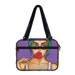 Punk Girl And Lollipop Print Double Strap Bible Bag