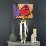 Punk Girl And Lollipop Print Drum Lamp Shade