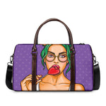 Punk Girl And Lollipop Print Duffle Bag