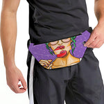 Punk Girl And Lollipop Print Fanny Pack