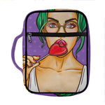 Punk Girl And Lollipop Print Front Pocket Bible Bag