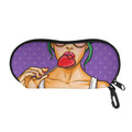 Punk Girl And Lollipop Print Glasses Case