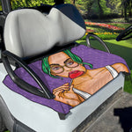 Punk Girl And Lollipop Print Golf Cart Seat Cover