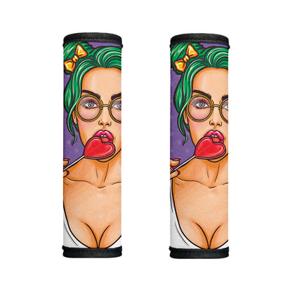 Punk Girl And Lollipop Print Handle Covers