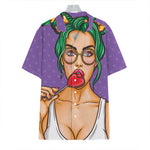 Punk Girl And Lollipop Print Hawaiian Shirt