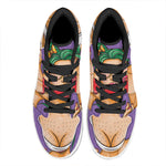 Punk Girl And Lollipop Print High Top Leather Sneakers