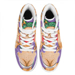 Punk Girl And Lollipop Print High Top Leather Sneakers