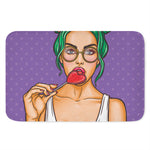 Punk Girl And Lollipop Print Indoor Door Mat