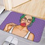 Punk Girl And Lollipop Print Indoor Door Mat