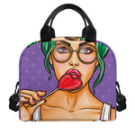 Punk Girl And Lollipop Print Insulated Lunch Bag