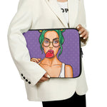 Punk Girl And Lollipop Print Laptop Sleeve