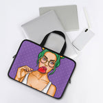 Punk Girl And Lollipop Print Laptop Sleeve With Handle