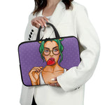 Punk Girl And Lollipop Print Laptop Sleeve With Handle