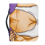 Punk Girl And Lollipop Print Leather Bible Cover