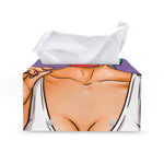 Punk Girl And Lollipop Print Leather Tissue Box Cover